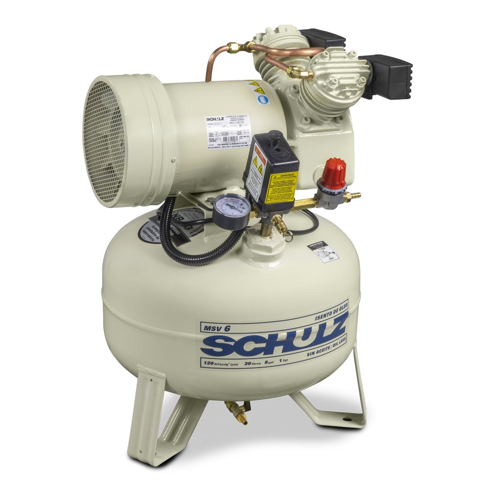 Oil Less Compressor MSV 6/30 - 6 SCFM 30 liters 1 hp