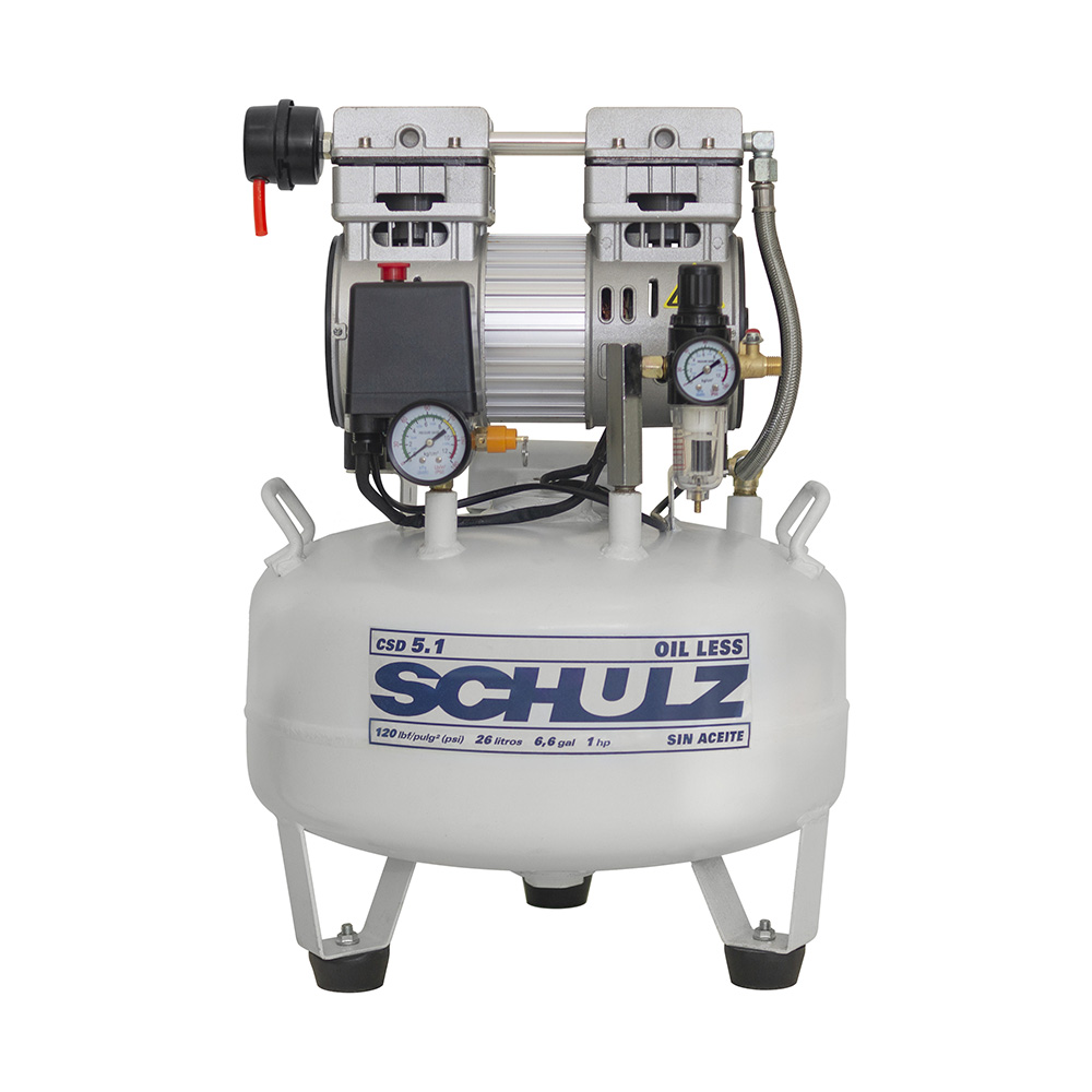 Oil Less Compressor CSD 5.1/25 - 5 SCFM 25 liters 1 hp