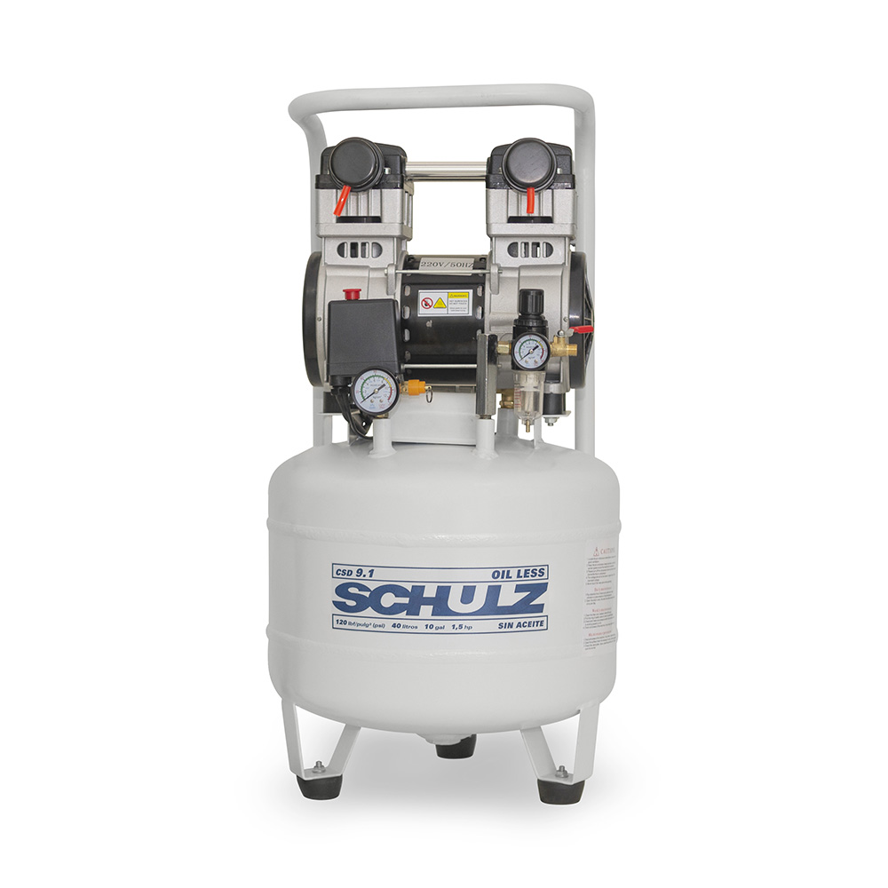 Compresor Libre de Aceite CSD 9.1/40 - 9 pcm 40 litros 1,5 hp