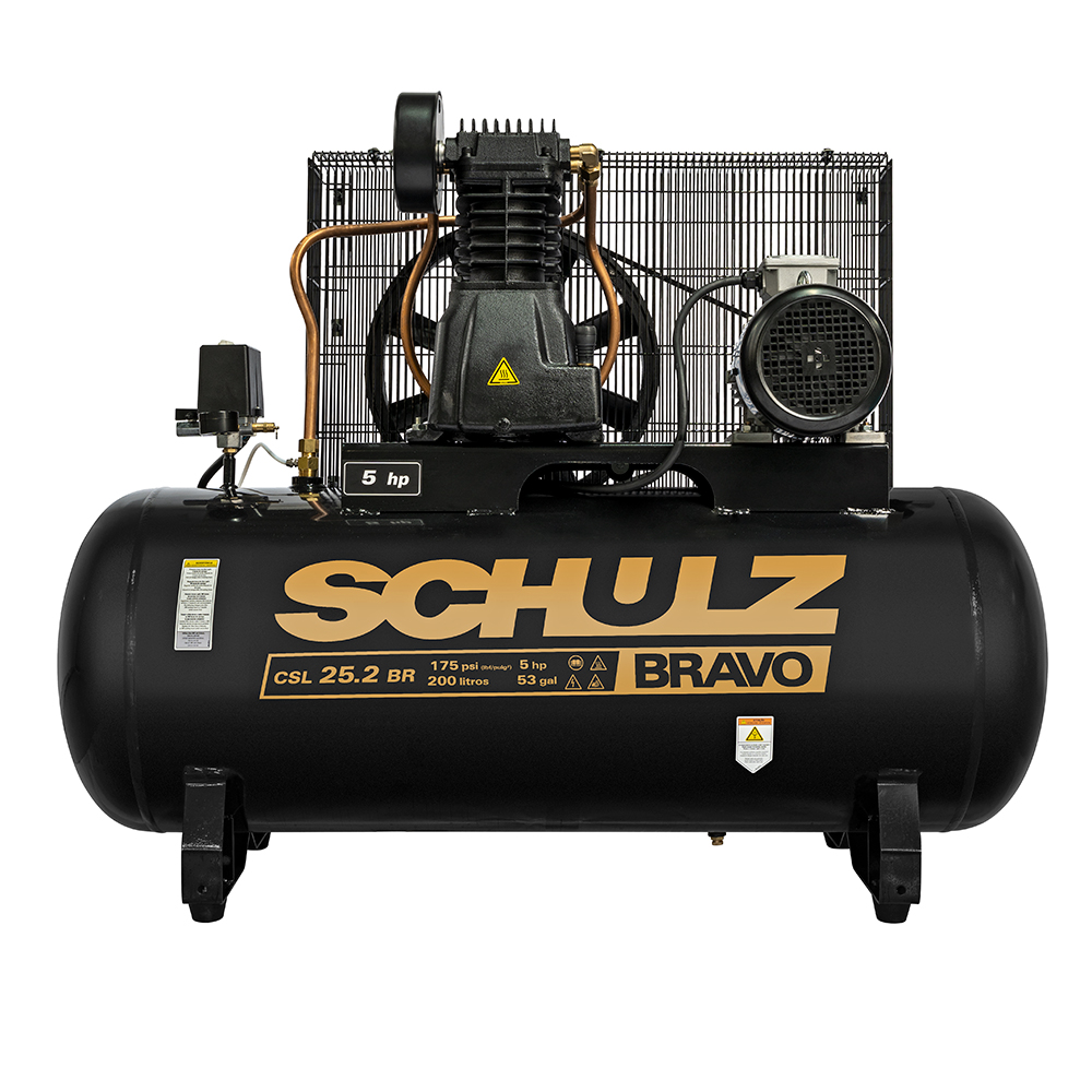Bravo CSL 25.2BR/200 Air Compressor - 20 SCFM 200 liters 5 hp