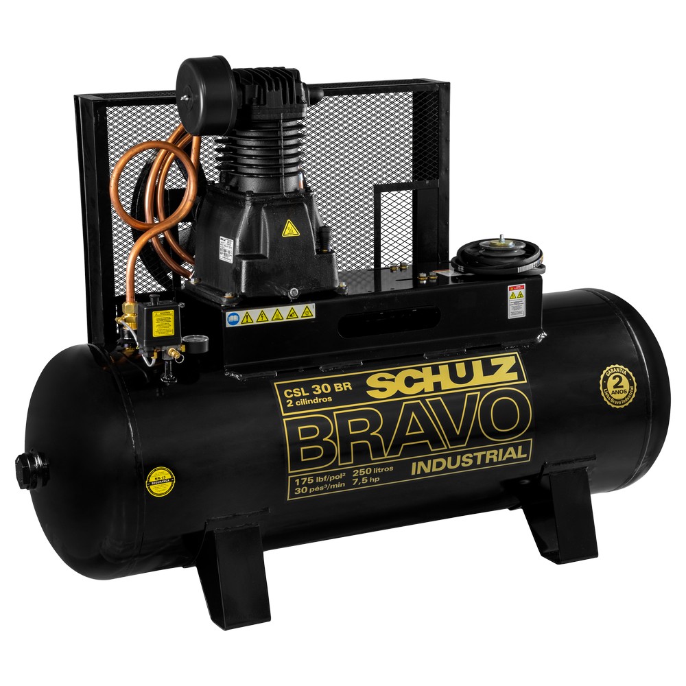 Compresor Bravo CSL 30BR/250 - 30 pcm 250 litros 7,5 hp