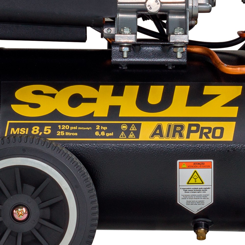 Compresor Air Pro MSI 8,5/25 - 8,5 pcm 25 litros 2 hp