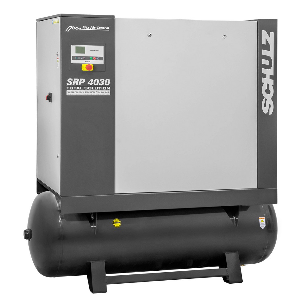 Compressor de Parafuso SRP 4030E Flex TS - 30 hp 500 litros com secador integrado