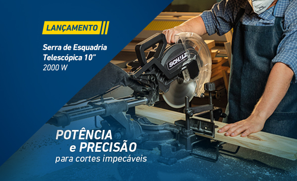 Serra de Esquadria Telescópica 10” 2000W: potência e precisão para cortes impecáveis